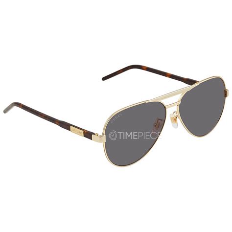 Gucci Grey Pilot Men's Sunglasses GG1163S 001 60 